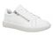 Vionic City Walk AXS Women's Sneakers | Side Zip & Arch Support - White - Angle main