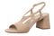 Vionic Raquel Women's Slingback Dress Sandal - Block Heel Comfort with Arch Support - Desert Sand - Left angle