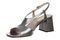 Vionic Raquel Women's Slingback Dress Sandal - Block Heel Comfort with Arch Support - Pewter - Left angle
