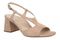 Vionic Raquel Women's Slingback Dress Sandal - Block Heel Comfort with Arch Support - Desert Sand - Angle main