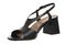 Vionic Raquel Women's Slingback Dress Sandal - Block Heel Comfort with Arch Support - Black - Left angle