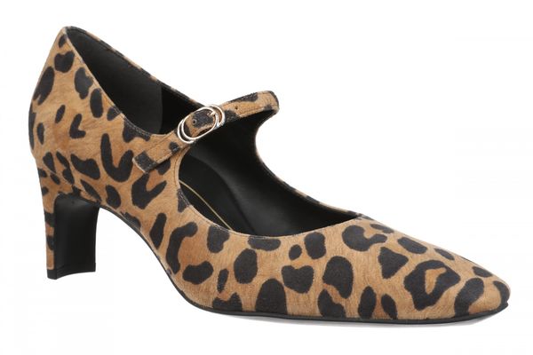 Vionic Samira womens Mary Jane Shoe - Tan Leopard - Angle main