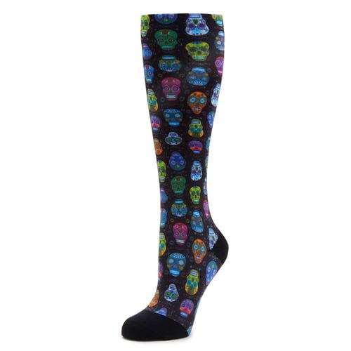 Alegria Compression Socks Comfort Arch Support Unisex Compression Socks - Sugar Skulls Socks - 1