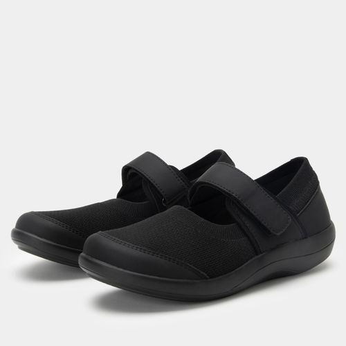 Alegria Dinamo Comfort Arch Support Women's Mary Jane Shoe - All Black - 1