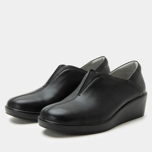 Alegria Hadlee Comfort Arch Support Women's Wedge Loafer - Black - 1