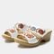 Alegria Linn Comfort Arch Support Women's Wedge Sandal - White Needles And Pins - 1