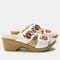 Alegria Linn Comfort Arch Support Women's Wedge Sandal - White Needles And Pins - 2