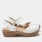 Alegria Opal Wood Look Rocker Comfort Arch Support Women's Sandal - White Breeze - 3