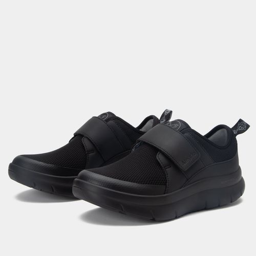 Alegria Double Trouble Comfort Arch Support Women's Walking Shoe - Black Mesh - 1