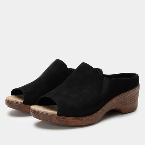 Alegria Shilaine Comfort Arch Support Women's Wedge Clog - Stretch Black - 1