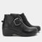 Alegria Symone Wood Look Wedge Comfort Arch Support Women's Ankle Boot - 8105 Coal - 3