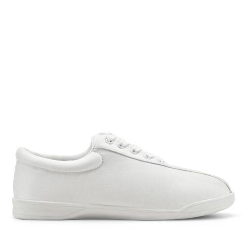 Easy Spirit AP1 Athletic Cushioned Arch Support Women's Walking Shoe - White Fabric - 1