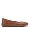 Easy Spirit Araceli Cushioned Arch Support Women's Ballet Flat - Medium Brown Leather - 1
