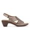 Easy Spirit Calix Cushioned Arch Support Women's Heeled Sandal - Bronze Leather - 1