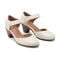 Easy Spirit Clarice Cushioned Arch Support Mary Jane Women's Dress Shoe - Ivory Leather - 2