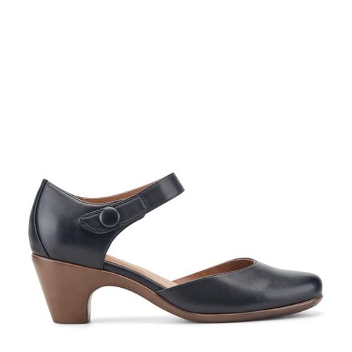Easy Spirit Clarice Cushioned Arch Support Mary Jane Women's Dress Shoe - Black Leather - 1