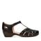 Easy Spirit Darlyn T-Strap Cushioned Arch Support Women's Dress - Black Leather - 1