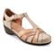 Easy Spirit Darlyn T-Strap Cushioned Arch Support Women's Dress - Ivory Leather Multi - 2