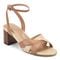 Easy Spirit Delicia Cushioned Arch Support Block Heel Women's Dress Sandal - Dark Natural Leather/raffia - 2