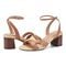 Easy Spirit Delicia Cushioned Arch Support Block Heel Women's Dress Sandal - Dark Natural Leather/raffia - 7