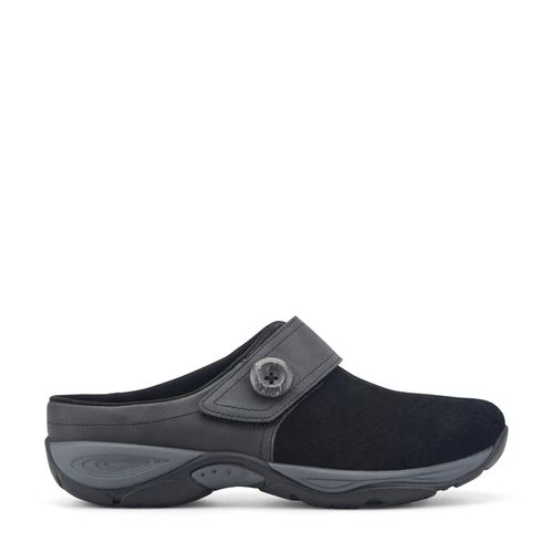 Easy Spirit Edline Cushioned Arch-Support Slip-On Women's Clog - Black Suede - 1