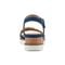 Easy Spirit Edythe Wedge Sandal Cushioned Arch Support Women's Wedge Sandal - Denim/white Multi - 4