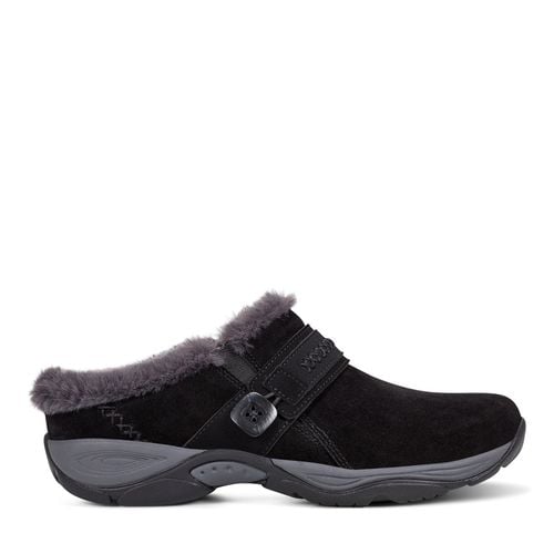 Easy Spirit Elinn Cushioned Arch-Support Slip-On Women's Clog - Black Suede - 1