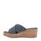 Easy Spirit Fawn Cushioned Slip-On Wedge Women's Wedge Sandal - Dark Blue Denim - 4
