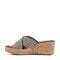 Easy Spirit Fawn Cushioned Slip-On Wedge Women's Wedge Sandal - Black Chevron - 4