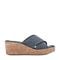Easy Spirit Fawn Cushioned Slip-On Wedge Women's Wedge Sandal - Dark Blue Denim - 1