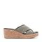Easy Spirit Fawn Cushioned Slip-On Wedge Women's Wedge Sandal - Black Chevron - 1