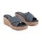 Easy Spirit Fawn Cushioned Slip-On Wedge Women's Wedge Sandal - Dark Blue Denim - 2