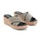 Easy Spirit Fawn Cushioned Slip-On Wedge Women's Wedge Sandal - Black Chevron - 2