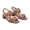 Easy Spirit Hadiya Cushioned Arch Support Women's Block Heel Sandal - Medium Brown Leather - 2