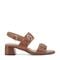 Easy Spirit Hadiya Cushioned Arch Support Women's Block Heel Sandal - Medium Brown Leather - 1