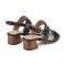 Easy Spirit Hadiya Cushioned Arch Support Women's Block Heel Sandal - Black Leather - 3