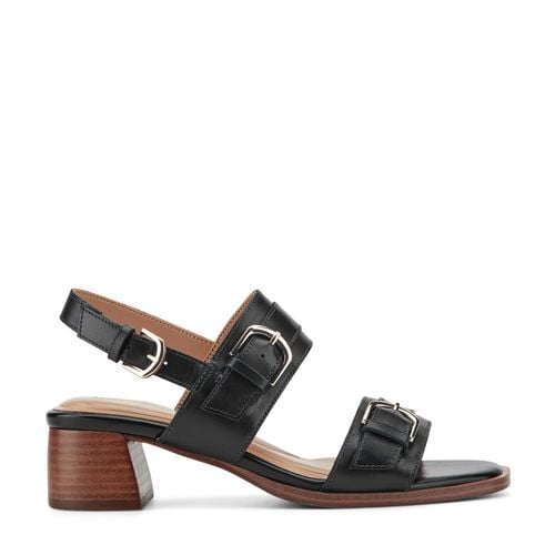 Easy Spirit Hadiya Cushioned Arch Support Women's Block Heel Sandal - Black Leather - 1
