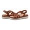 Easy Spirit Indie Strappy Sandal Cushioned Arch Support Women's Sandal - Brown Leather - 7