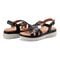 Easy Spirit Indie Strappy Sandal Cushioned Arch Support Women's Sandal - Black Leather - 12