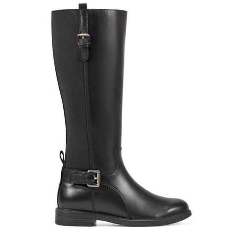Easy Spirit Jackie Tall Shaft Boot Cushioned Arch Support Women's Boot - Black Leather/elastic - 1