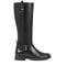 Easy Spirit Jackie Tall Shaft Cushioned Arch Support Wide Calf Women's Boot - Black Leather/elastic - 1