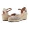 Easy Spirit Makaylie Cushioned Arch Support Wedge Women's Wedge Dress - Striped/natural Multi - 7