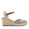 Easy Spirit Makaylie Cushioned Arch Support Wedge Women's Wedge Dress - Striped/natural Multi - 1