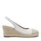 Easy Spirit Margie Cushioned Arch-Support Wedge Women's Sandal - White Leather - 1