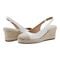 Easy Spirit Margie Cushioned Arch-Support Wedge Women's Sandal - White Leather - 7