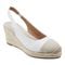 Easy Spirit Margie Cushioned Arch-Support Wedge Women's Sandal - White Leather - 2