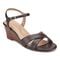 Easy Spirit Noya Cushioned Arch Support Comfort Women's Dress Wedge Sandal - Dark Brown - 2