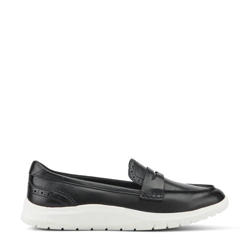 Easy Spirit Ryla Casual Penny Cushioned Arch Support Slip-On Women's Loafer - Black Leather - 1