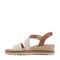 Easy Spirit Sabina Cushioned Arch Support Women's Wedge Sandal - Natural Linen - 4