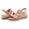 Easy Spirit Selene Wedge Sandal Cushioned Arch Support Women's Wedge Sandal - Medium Pink - 7